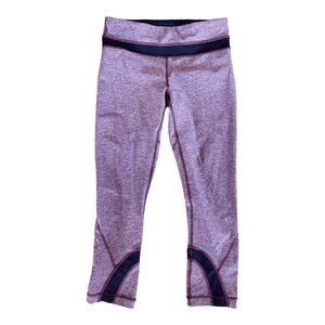 EUC Lululemon Luxtreme Zip Pocket Leggings Purple Pink Size 4